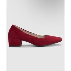 Eileen Fisher Winn Suede Heel 10 Red